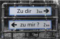 Cooler Anmachspruch - Zu mir oder zu dir?